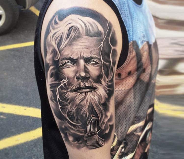 Tattoo uploaded by del may • Zeus tattoo #tattoodo #blackandgrey  #blackandgreytattoos #bngtattoo #bnginksociety #portrait #inksav #realism  #artnerd #artcollective #darkartists #tattooed_body_art #tattooartists  #superbtattoos #tattoorealistic ...