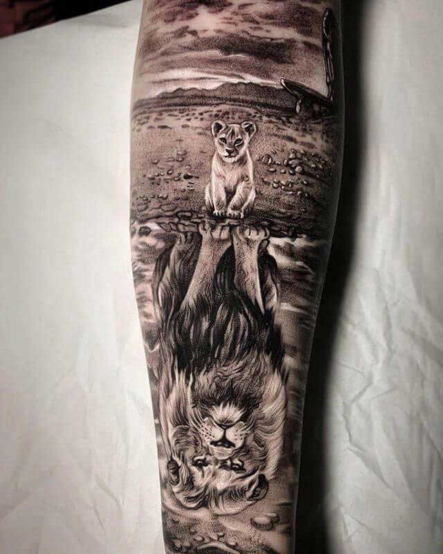 Cool Lion King tattoo