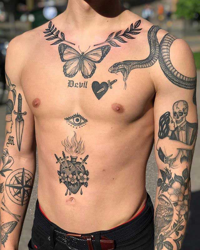 Male Line Tattoos